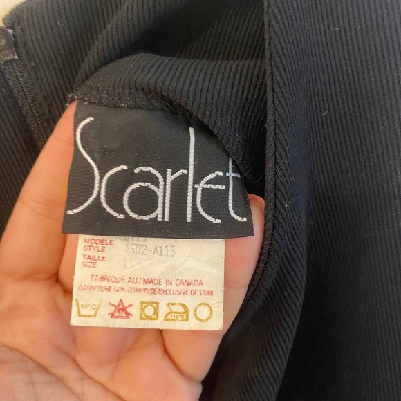 BLACK VINTAGE mini dress. y2k early 90s very Julia Roberts in pretty woman - Picture 2 of 3